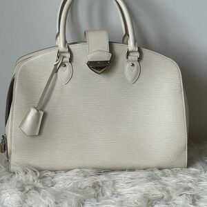 Louis Vuitton Cream Satchel Bag